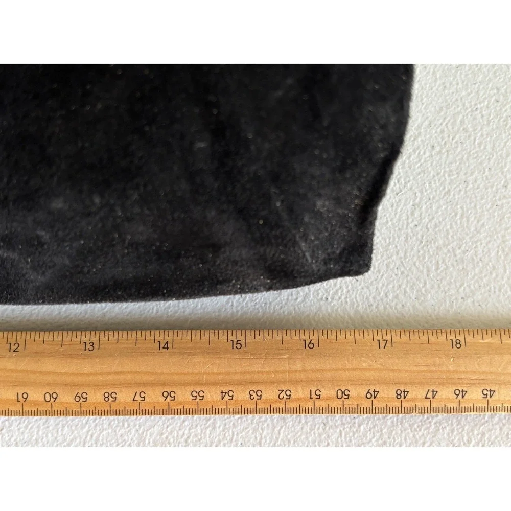 VINTAGE NICKELS Tall Riding Boot Black Leather Suede Knee High‎ Point Toe Shoe 7